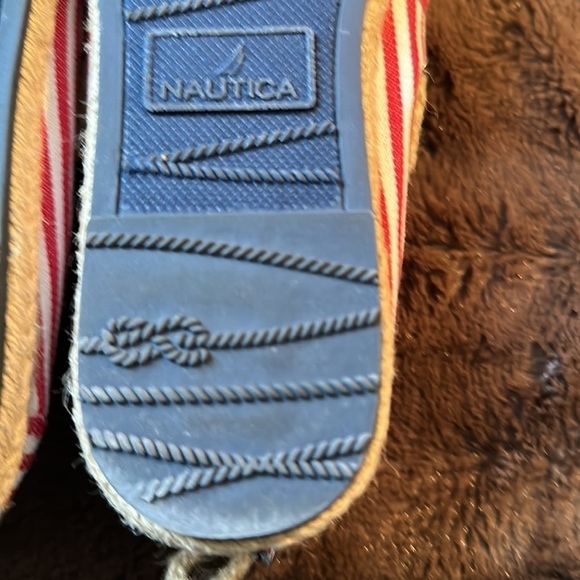 NAUTICA Rudder 2 Red and White Stripe Espadrille Size 6 - Picture 10 of 12